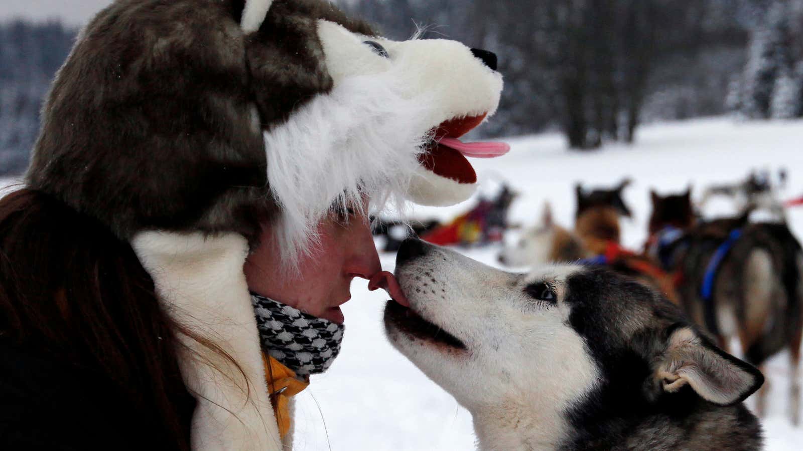 Palling around with man’s best friend.