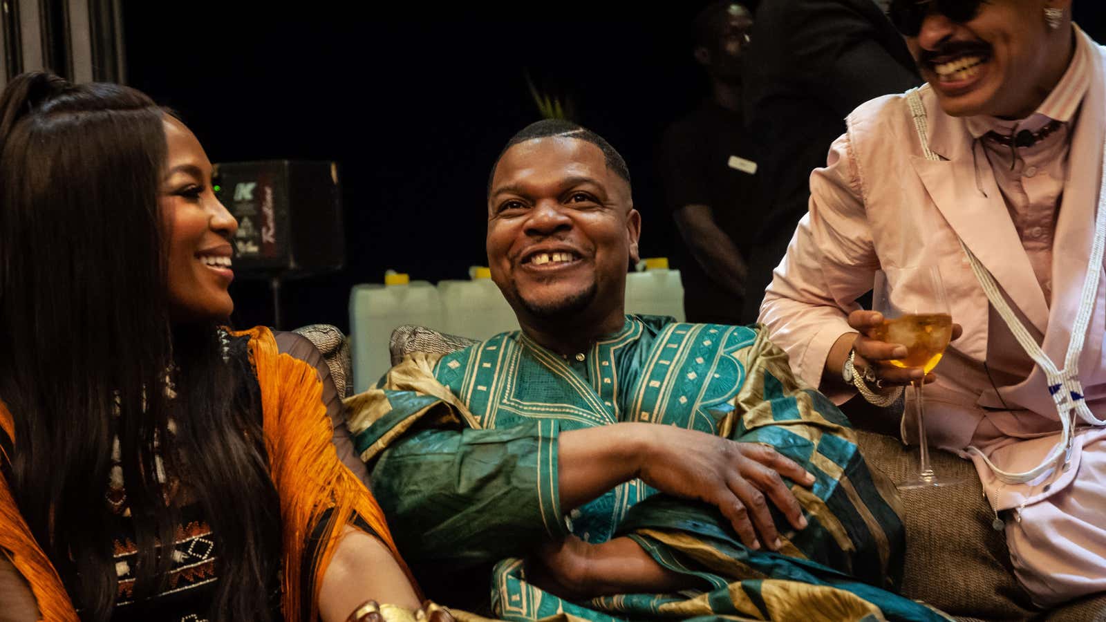 Kehinde Wiley and Naomi Campbell at the opening of the art residency in Dakar, Senegal