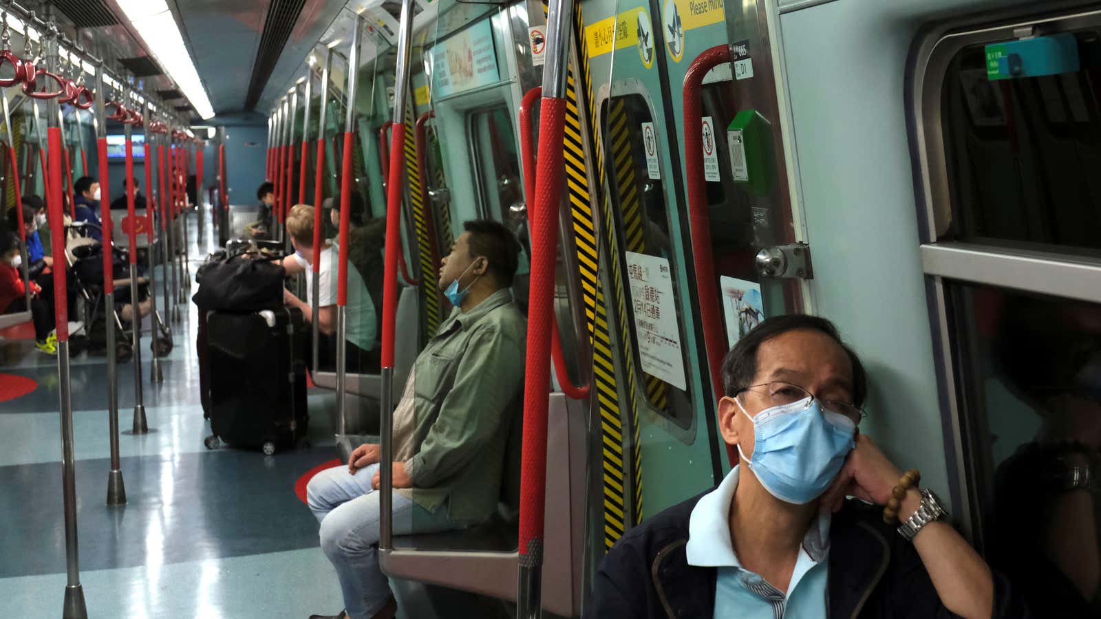 Coronavirus: Hong Kong's MTR subway uses robot to disinfect trains