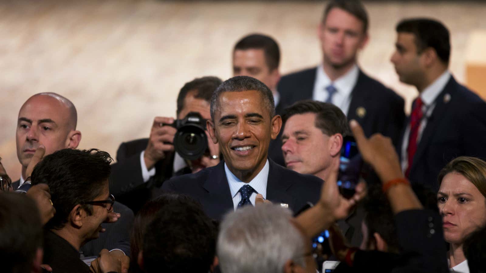 Obama, with a Bollywood touch.