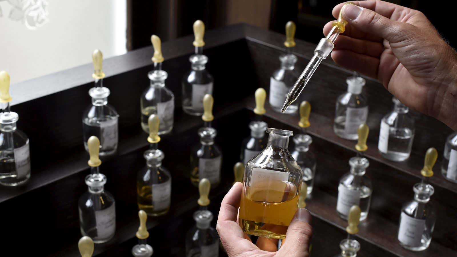 How is perfume made, and where are the ingredients sourced?