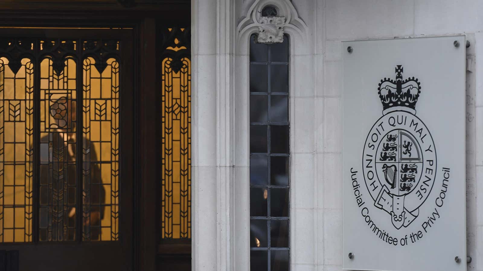 A security guard inside the UK Supreme Court