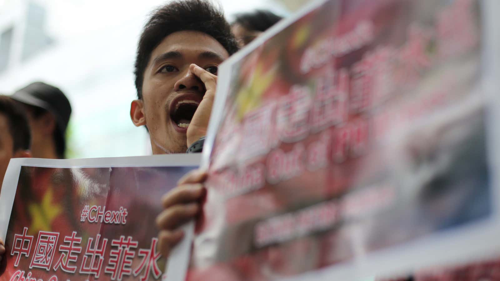 Protestors in the Philippines want China out of their waters.