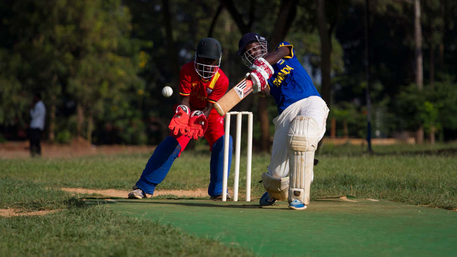 The Rwanda national cricket team take on Kampala Institute of Cricket Club (KICC) at the only cricket ground in the capital Kigali.