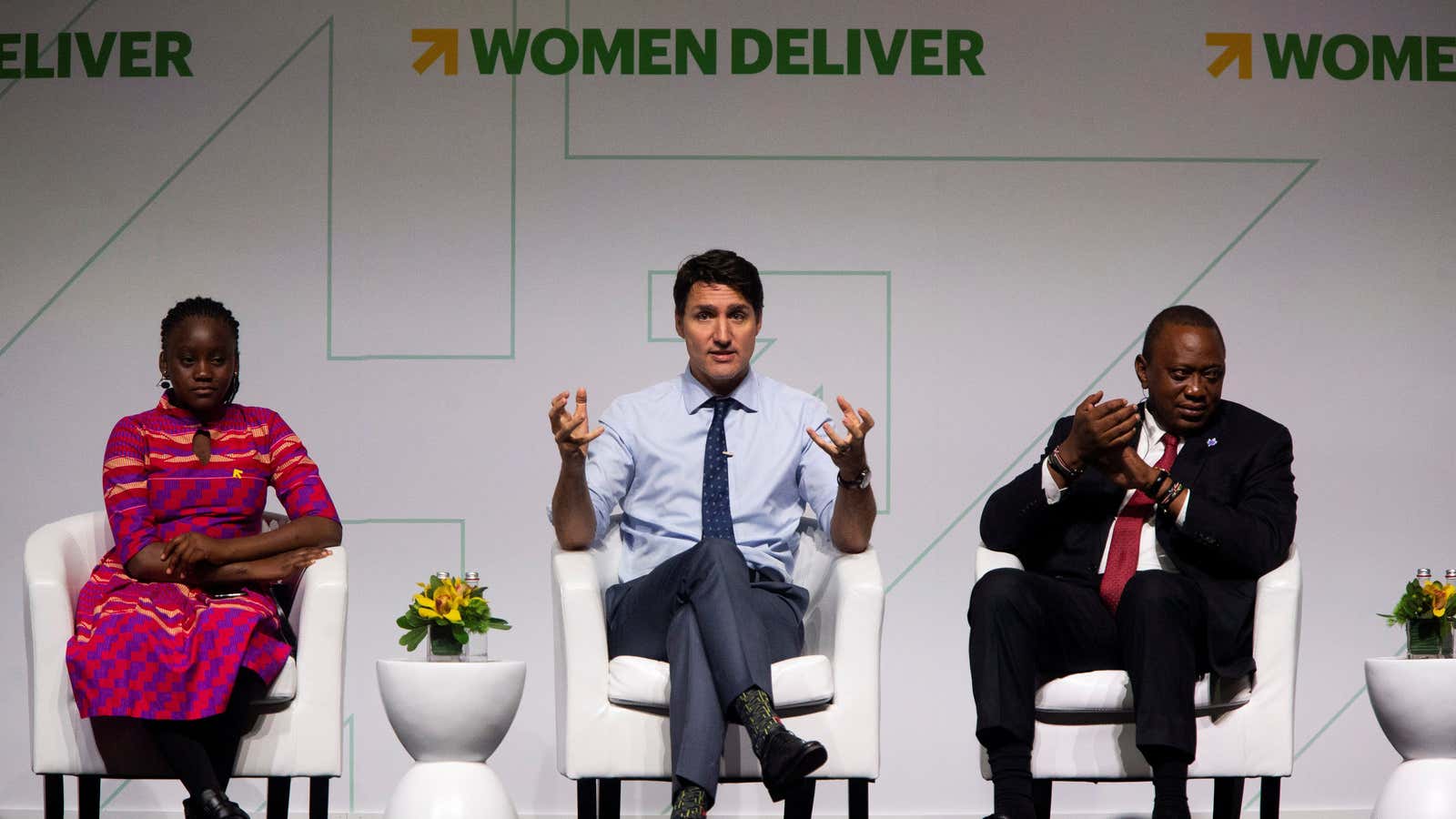 Trudeau speaks at the Women Deliver conference.