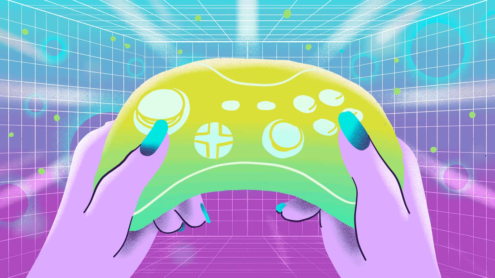 Purple Gamer Controller: Animated Stream Decoration - StreamersVisuals