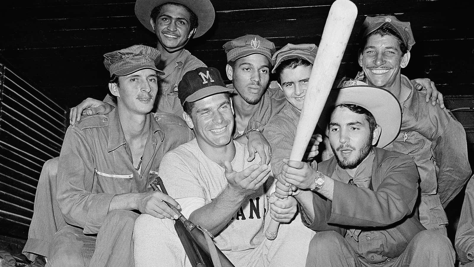 US baseball players and socialist revolutionaries overlapped for a brief window in Cuba, 1959.