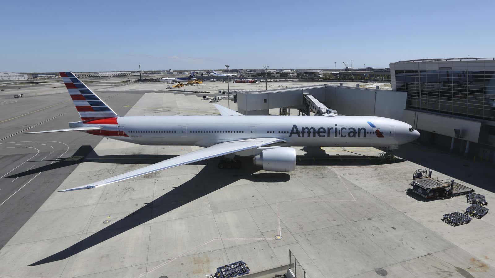 American Airlines earned a record profit in the latest quarter.