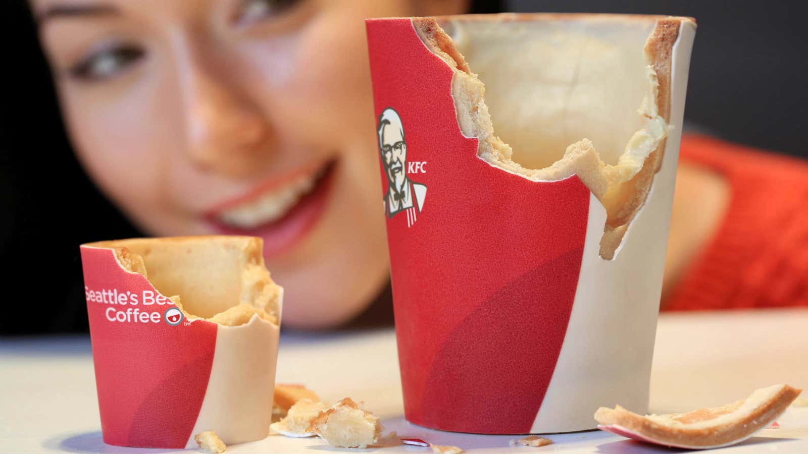 KFC’s edible coffee cups will also include infused scents of “freshly cut grass”