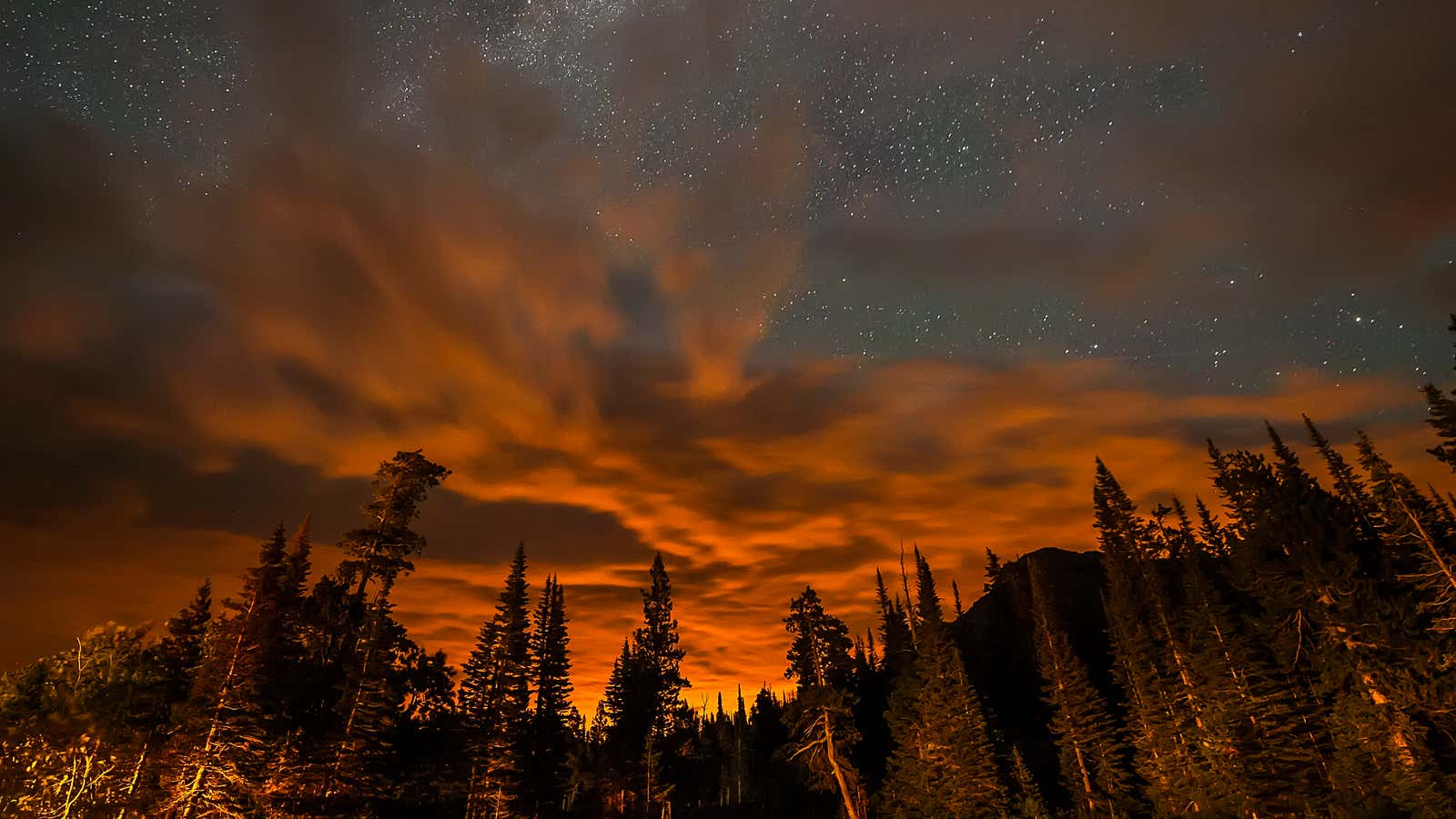 Honorable mention: “Fire in the Sky over Glacier National Park” by Sashikanth Chintla, North Brunswick, NJ