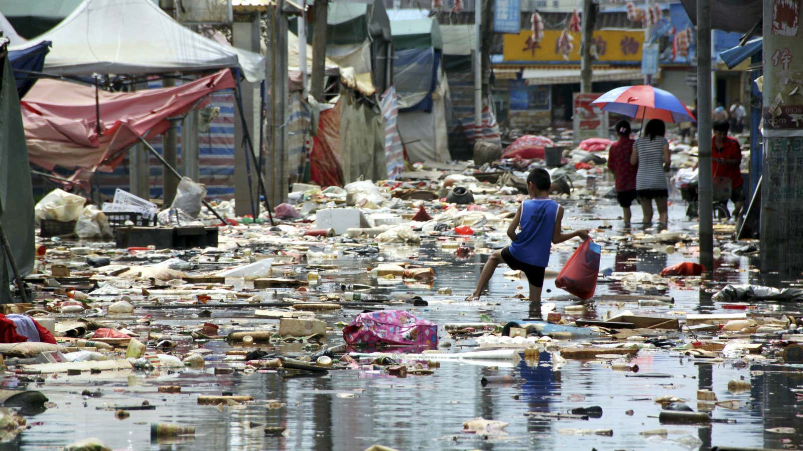 Trash may be greying China in more ways than one.