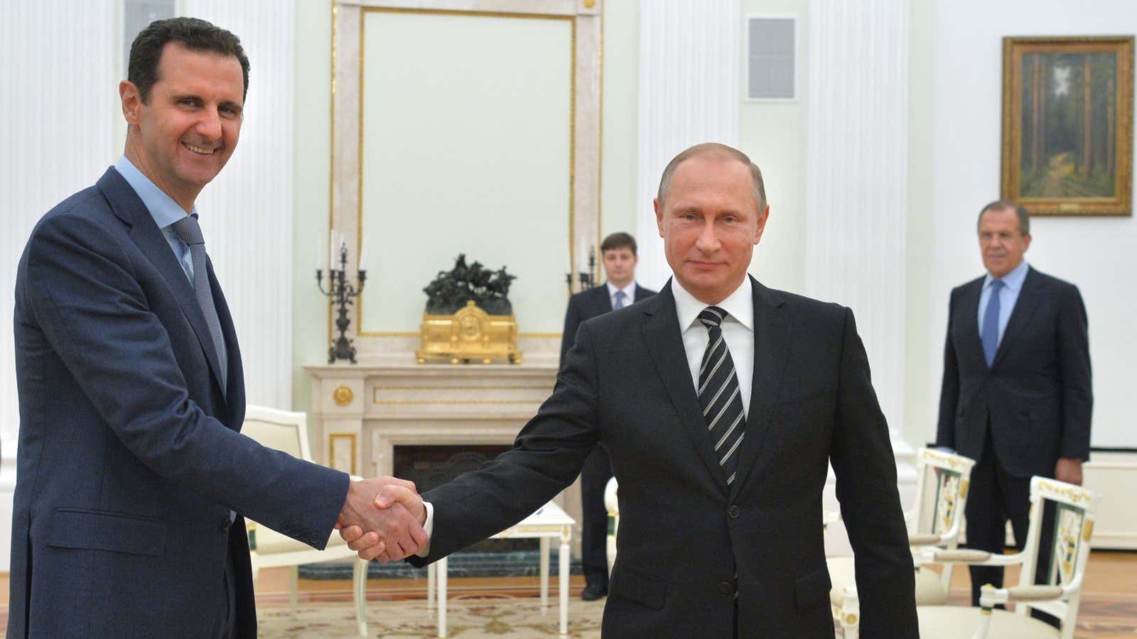 Russia’s Vladimir Putin has been backing Syria’s Bashar al-Assad.
