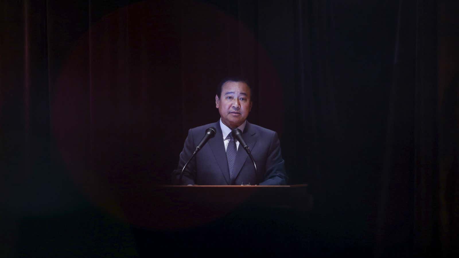 South Korea’s prime Minister Lee Wan-koo during his departure ceremony  in Seoul.