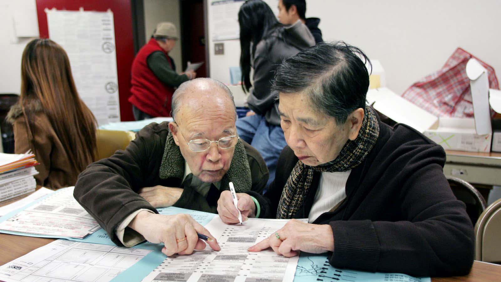 Chinese-Americans largely identify as Independent voters.