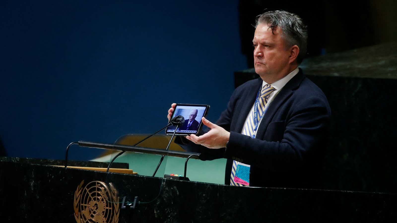 Ukrainian Ambassador to the United Nations Sergiy Kyslytsya.