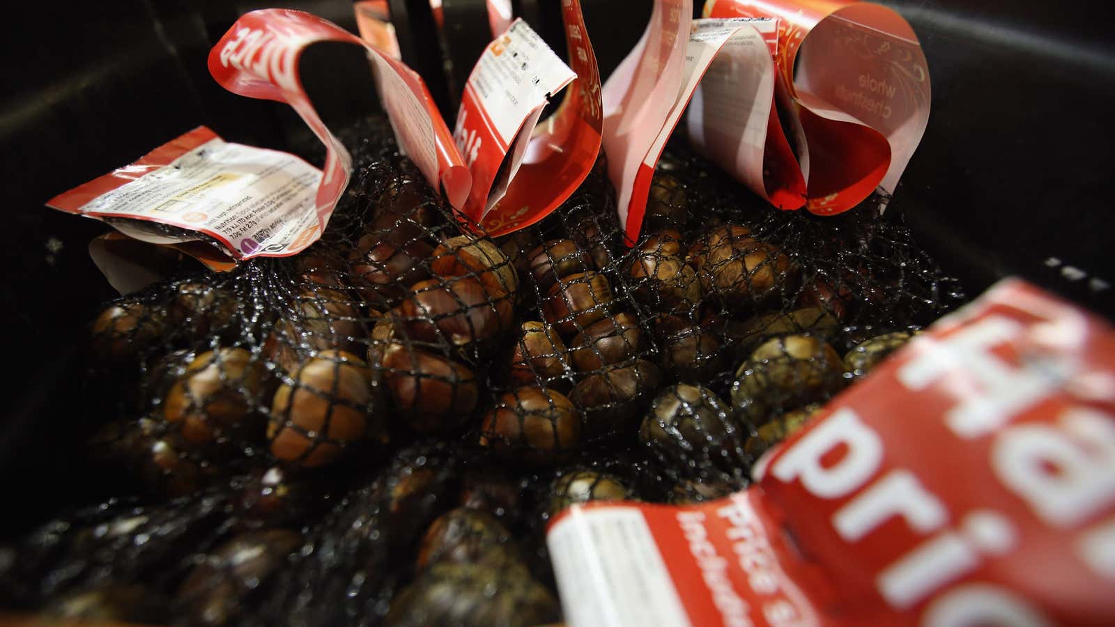 Chestnuts at Sainsbury’s in London