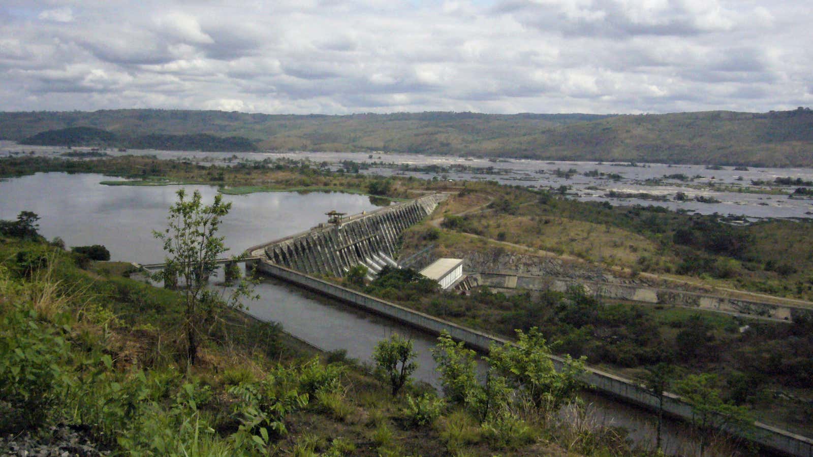 Someday, this will all be water. The Inga dam site.