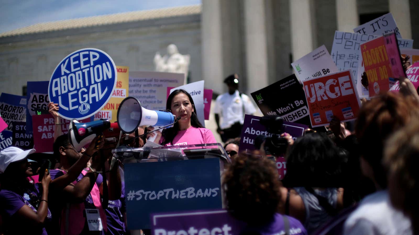 Planned Parenthood president Dr. Leana Wen speaks at a protest against anti-abortion legislation at the U.S. Supreme Court. Reuters/James Lawler Duggan