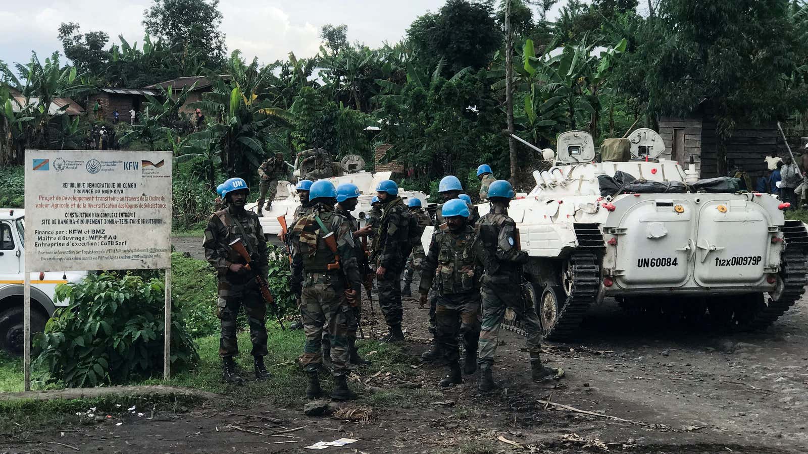 Peacekeepers on patrol.