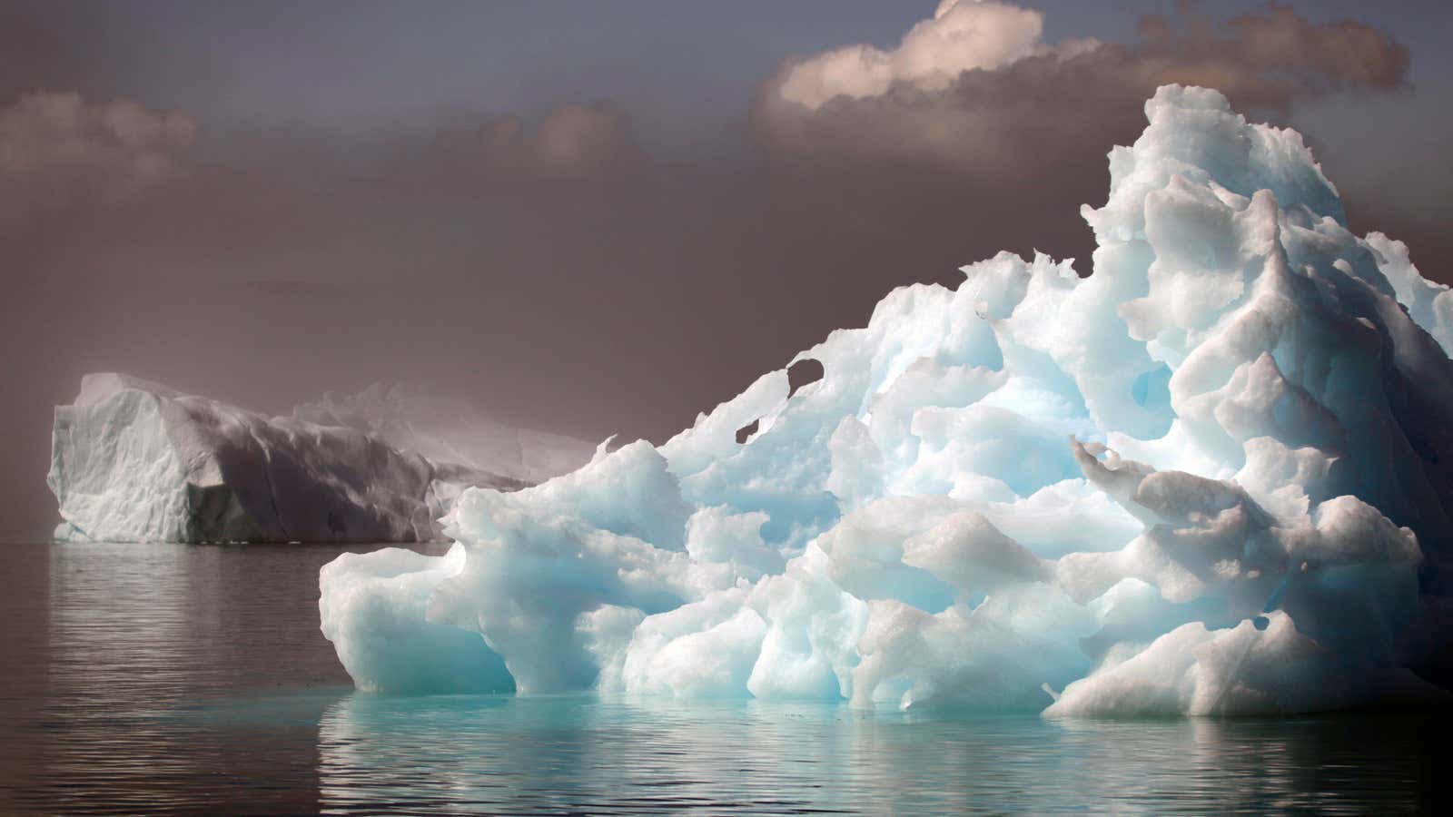 Icebergs float in a fjord near the south Greenland town of Narsaq in 2009.