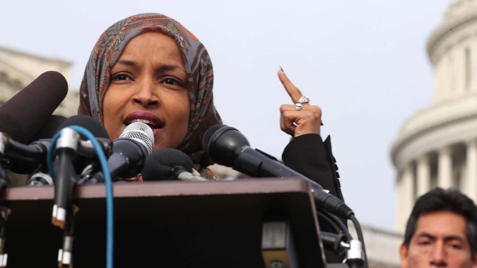 Omar apologizes but “reaffirms the problematic role of lobbyists in our politics.”