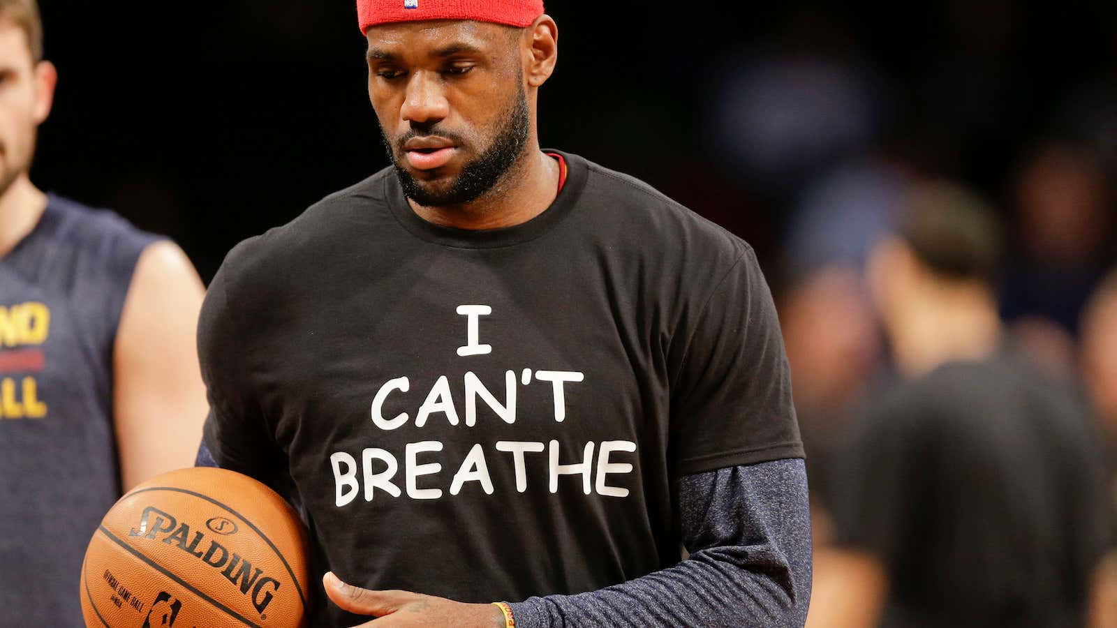 Lebron James, speaking out in his workplace.