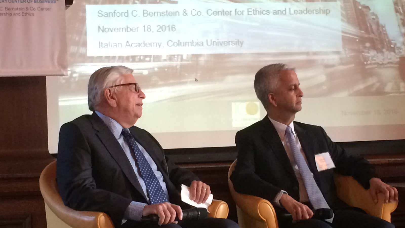 David Stern (left) and Sunil Gulati.