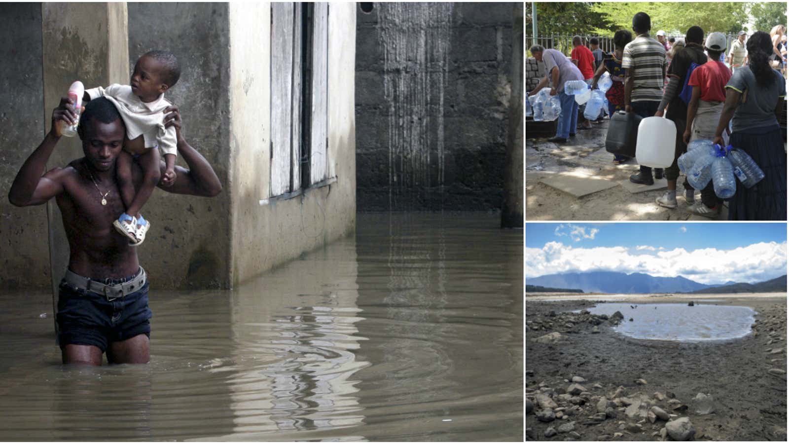 Flooding in Lagos, drought in Cape Town