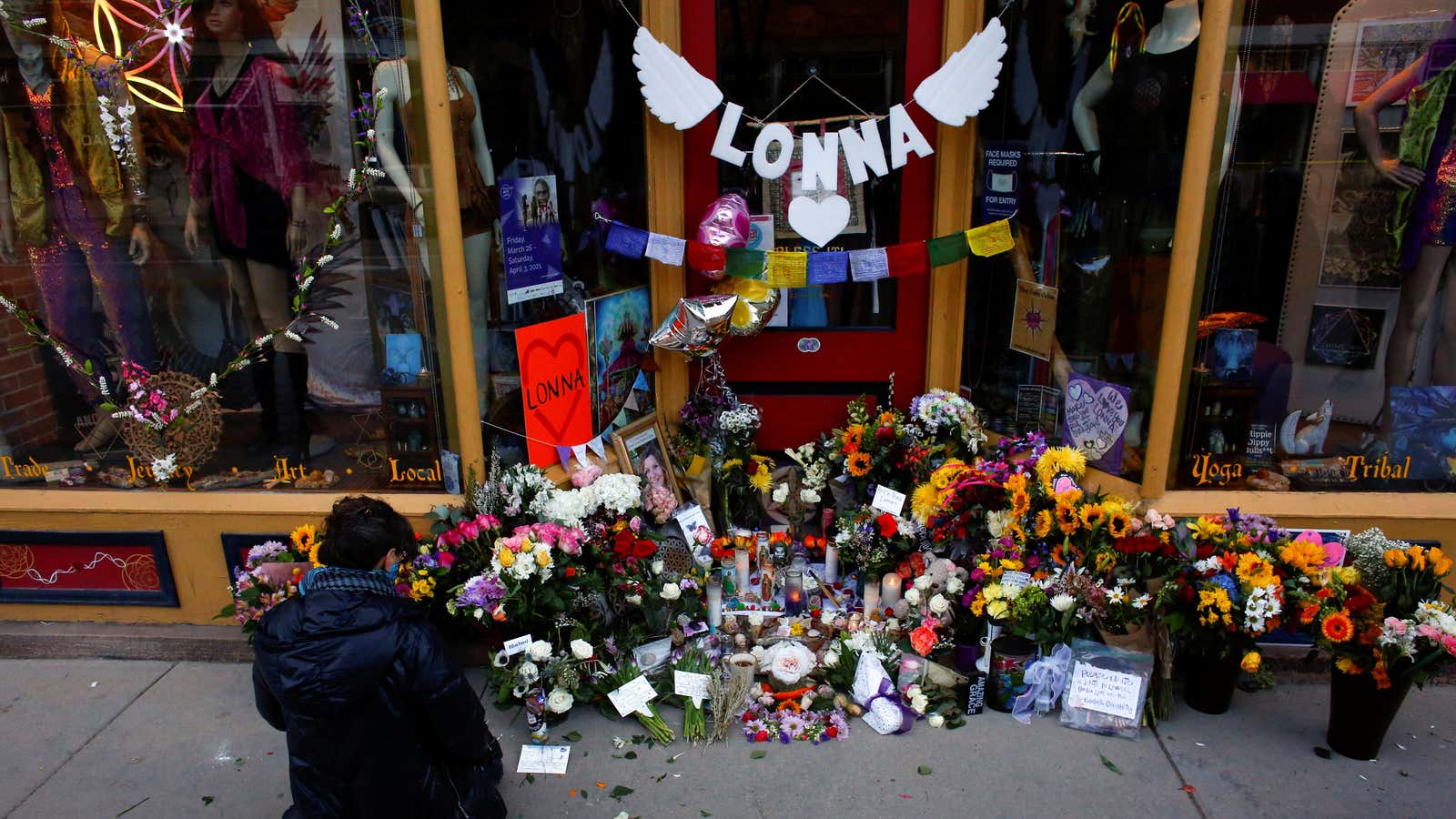 A memorial for one of the victims of the Colorado shooting.