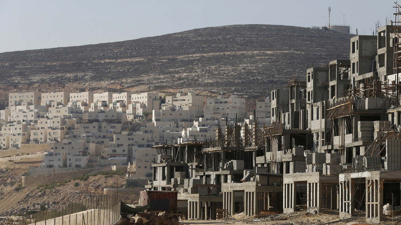 A construction site in Givat Ze’ev, an Israeli settlement in East Jerusalem, where housing is a volatile mix of politics and prices.