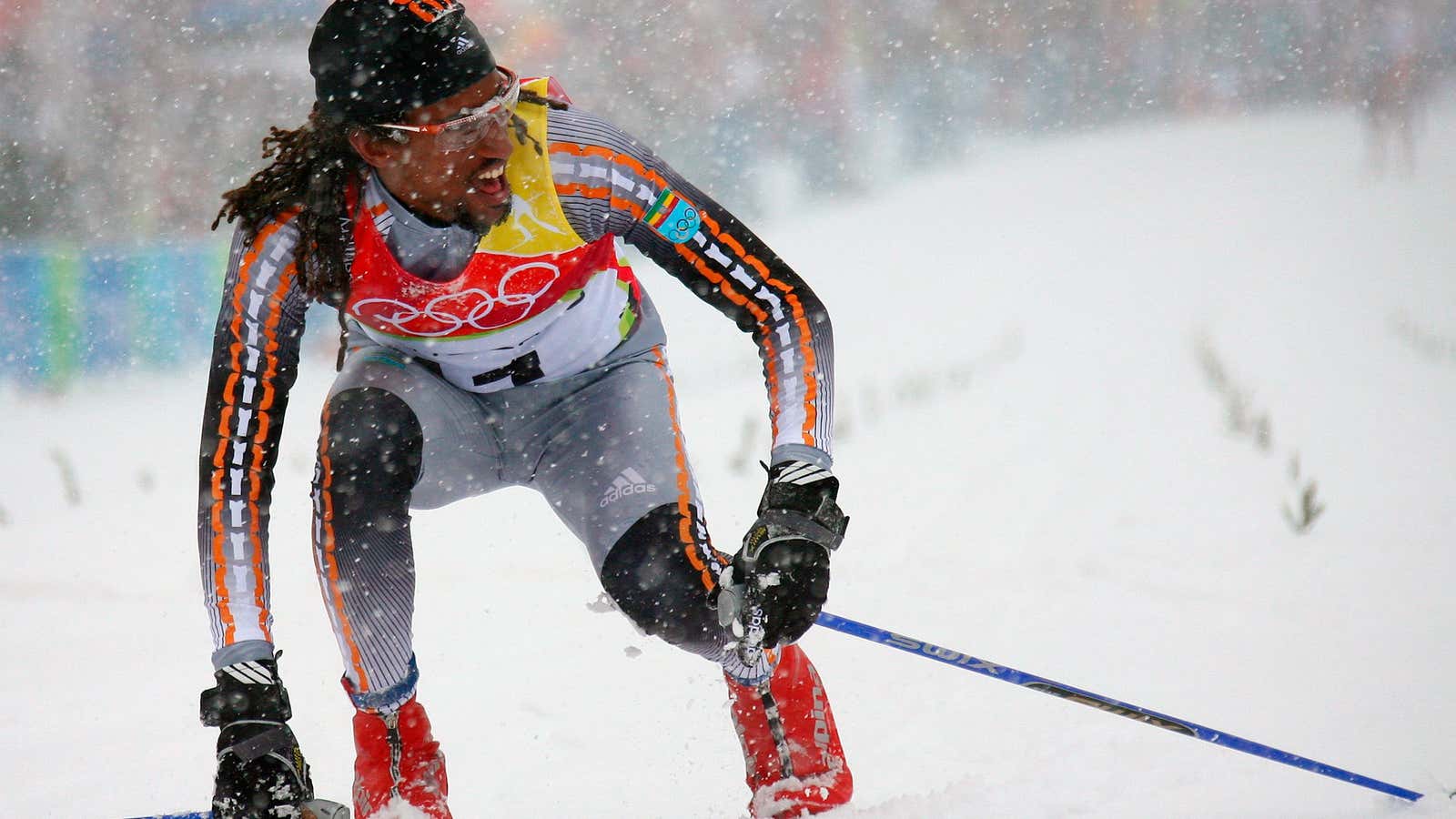 Ethiopia’s Robel Teklemariam at the Torino 2006 Winter Olympic Games.