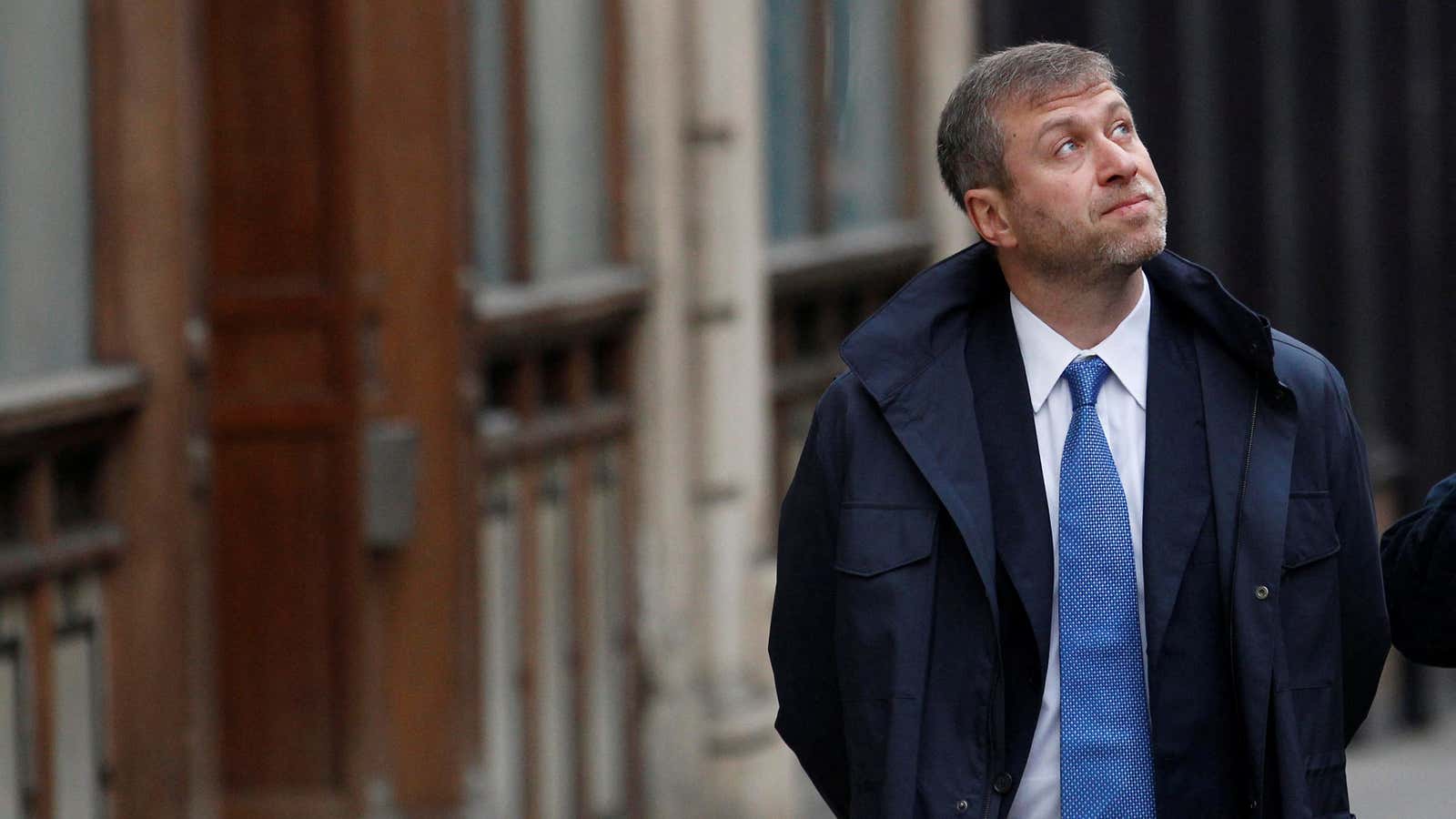 Russian oligarch and Chelsea Football Club owner Roman Abramovich strolls through London.