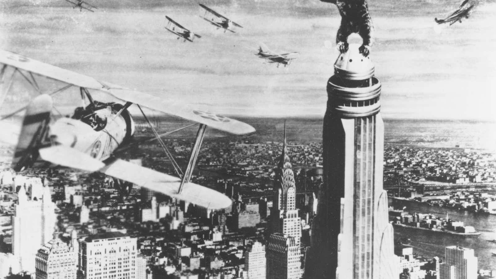 Imagery from the 1933 film “King Kong” was echoed in racist materials.