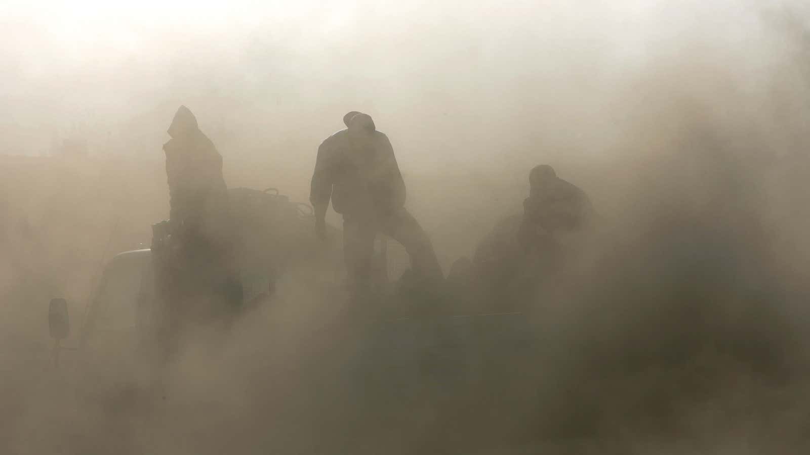 Chinese coal workers in Inner Mongolia