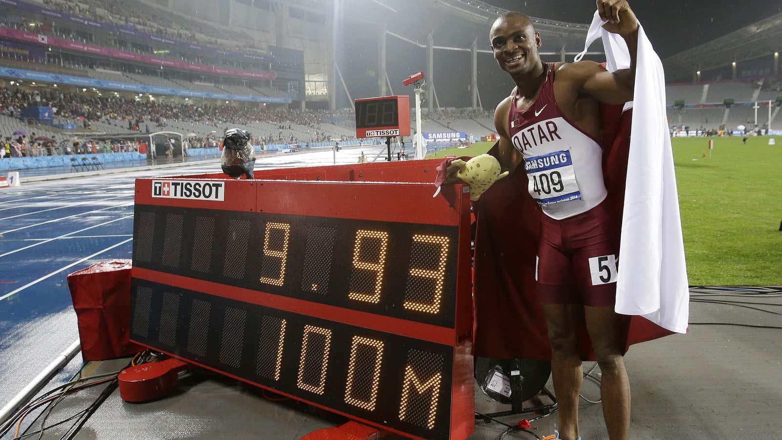 Femi Ogunode at last year’s Asian games in South Korea