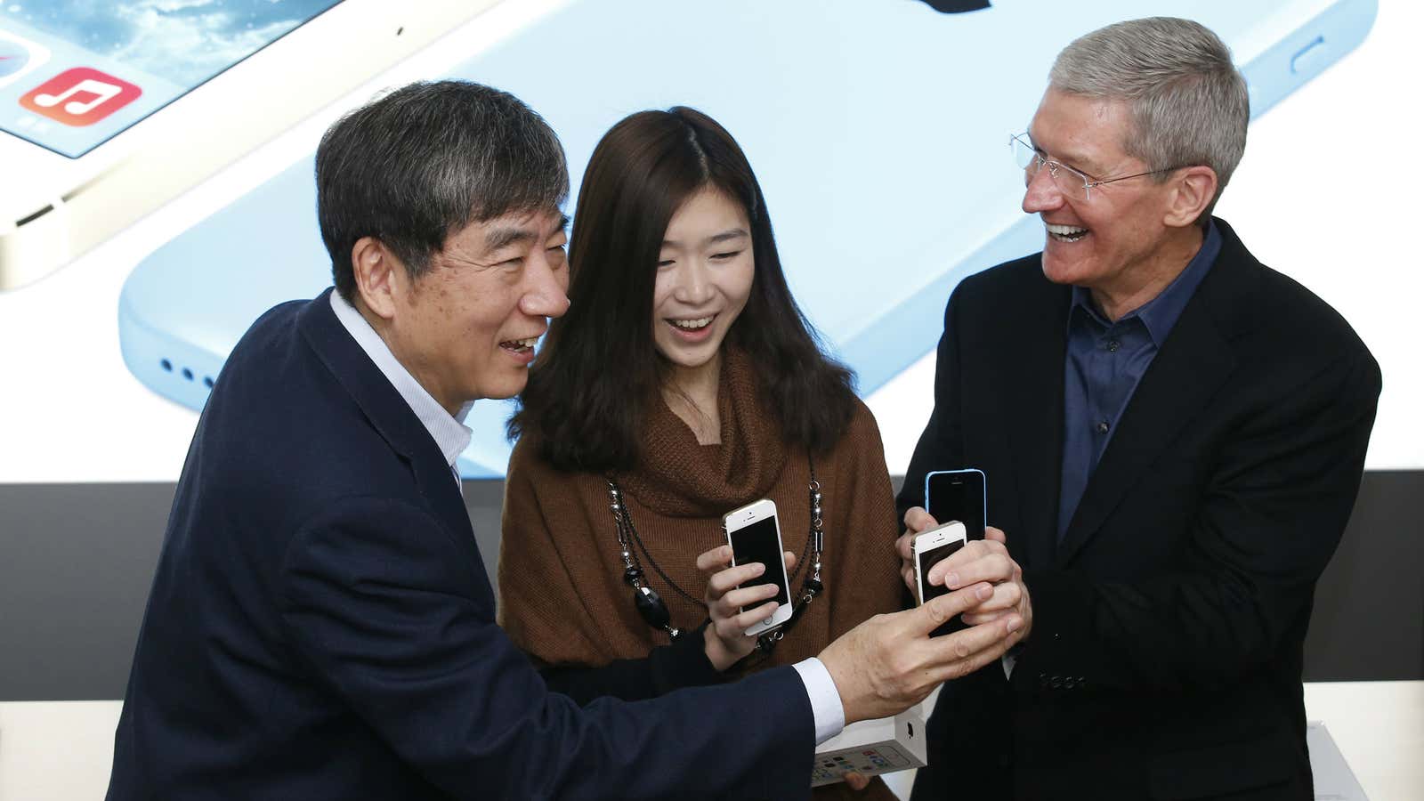 No wonder Tim Cook is smiling.