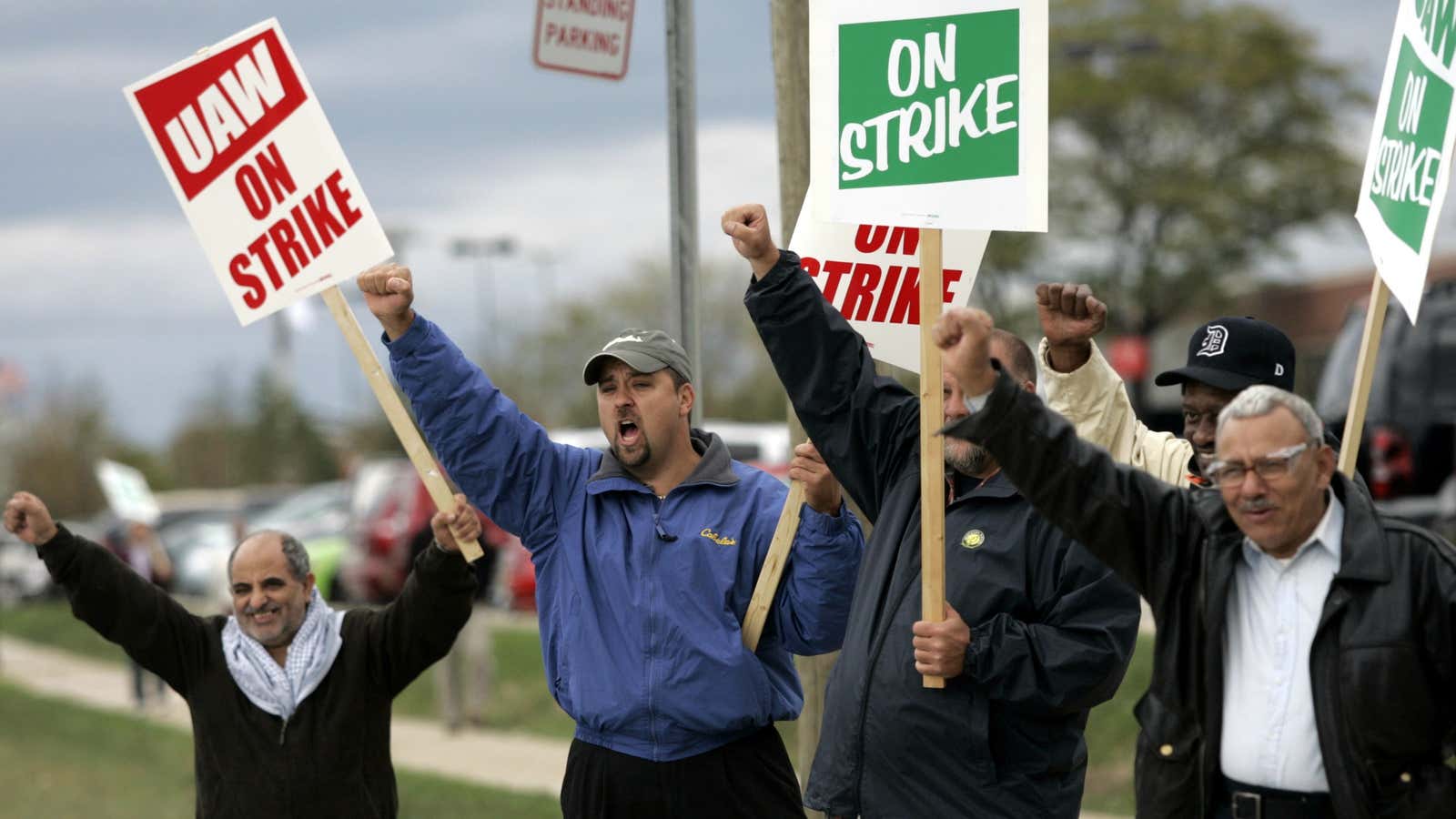 Overall union membership is declining, too.