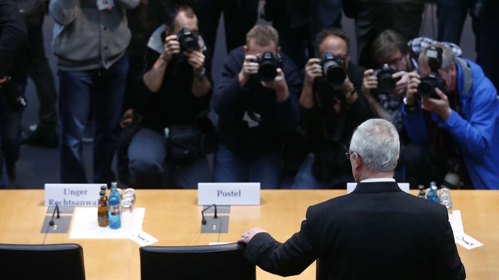 VW‘s Martin Winterkorn  faces the music.