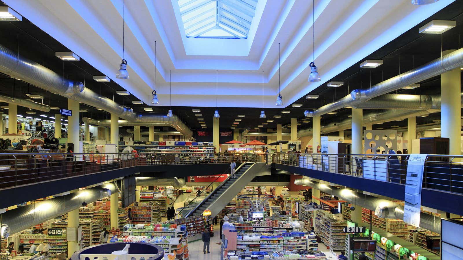 During better times. A Nakumatt shopping hall in Kenya.