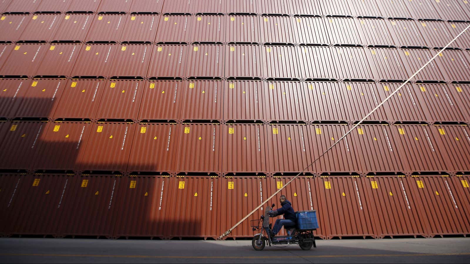 Great wall of containers.