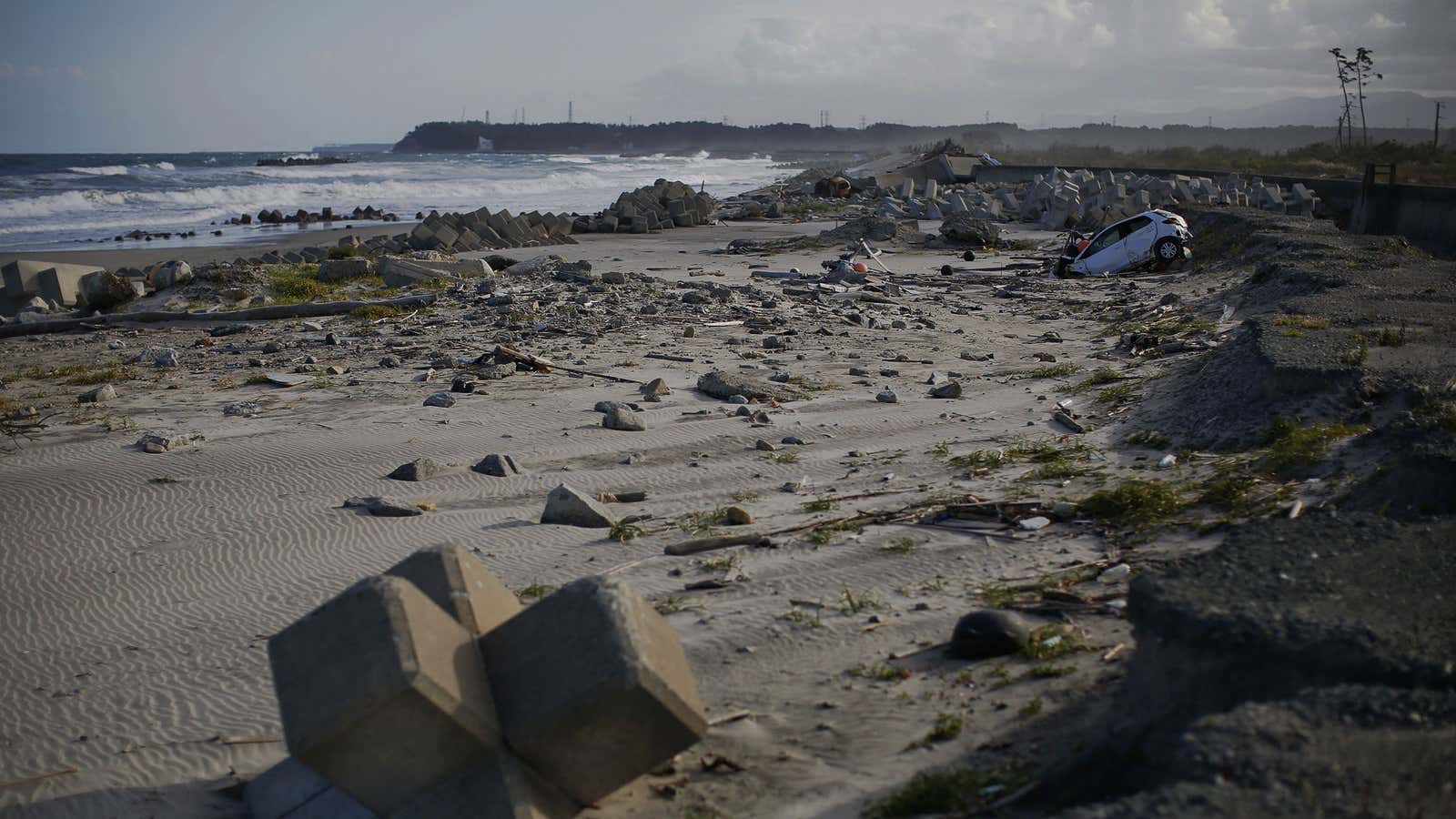 A beach in Fukushima prefecture.