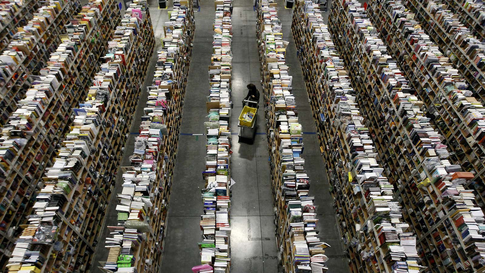 A “picker” at Amazon’s Phoenix, Arizona warehouse.