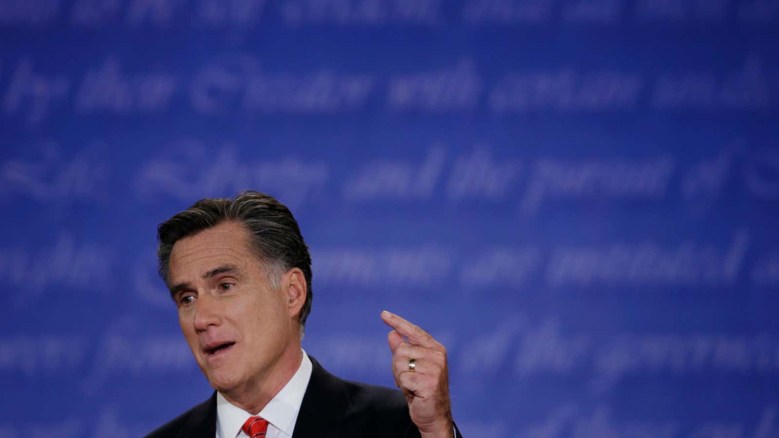 US presidential hopeful Mitt Romney at the first candidates’ debate