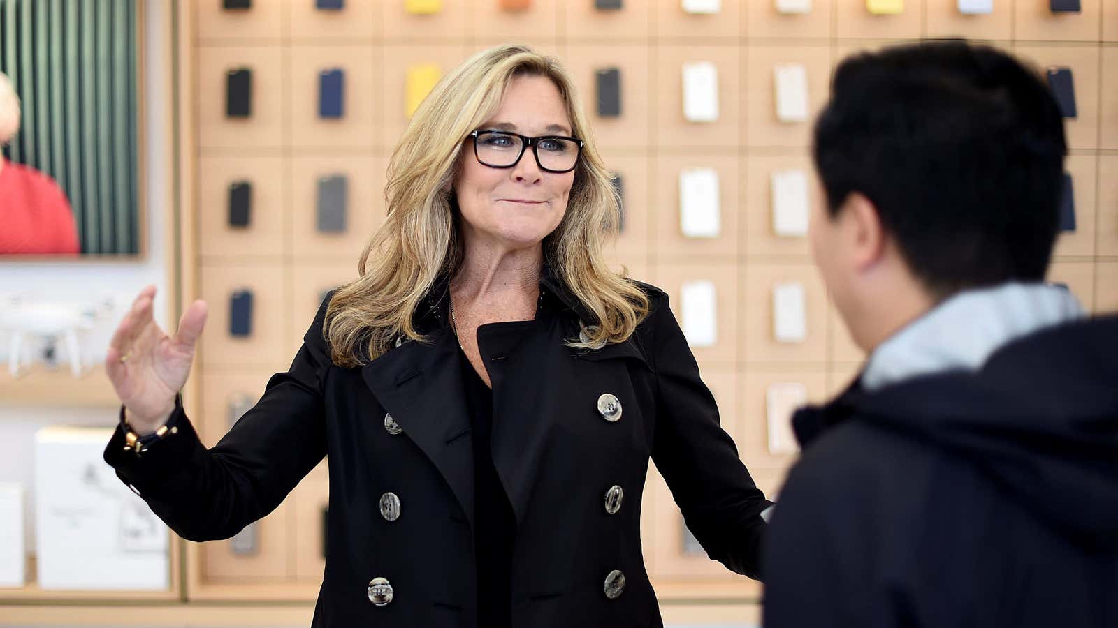 Apple’s Angela Ahrendts: High five on the downsell?