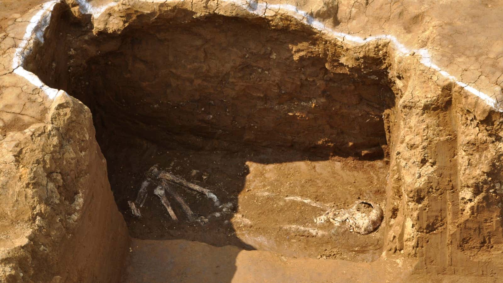 The remains of Giovanni Battista Sidotti, discovered at a Tokyo construction site.