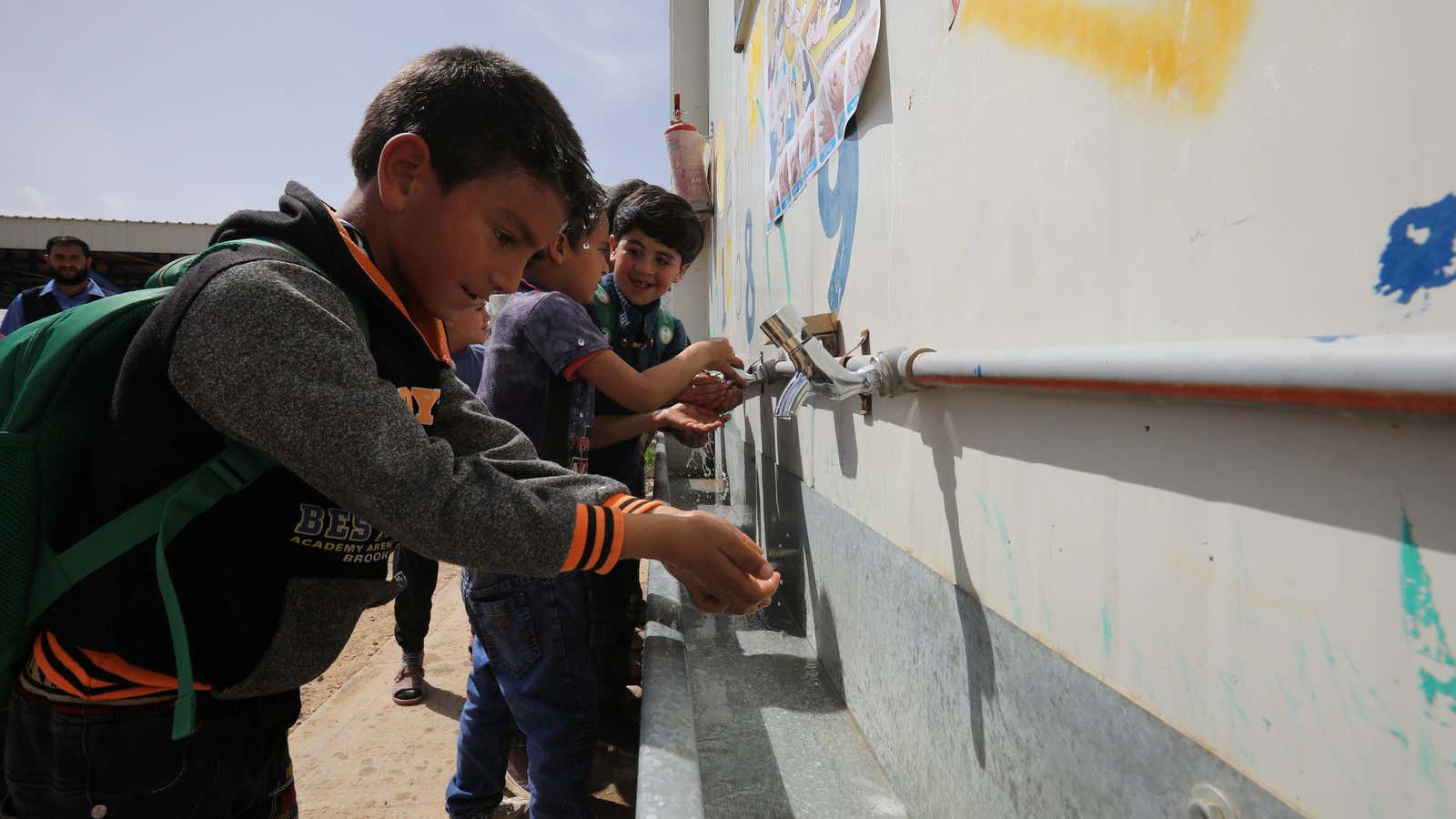 Hand-washing is not always within reach.