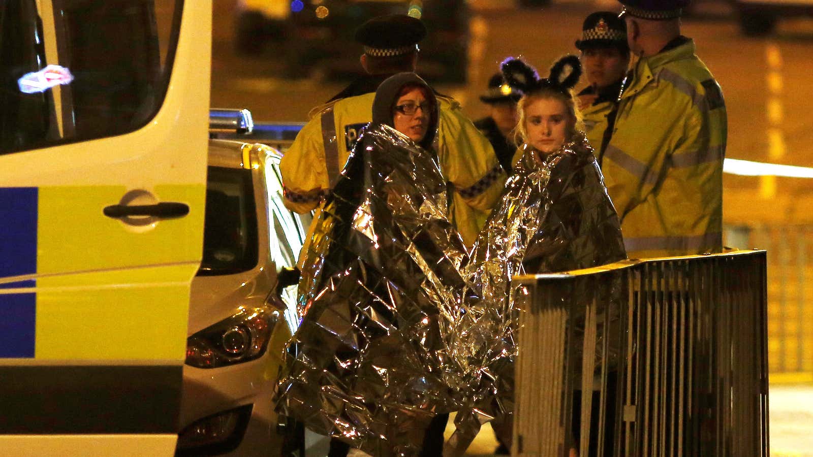 Outside the Manchester Arena on May 22.