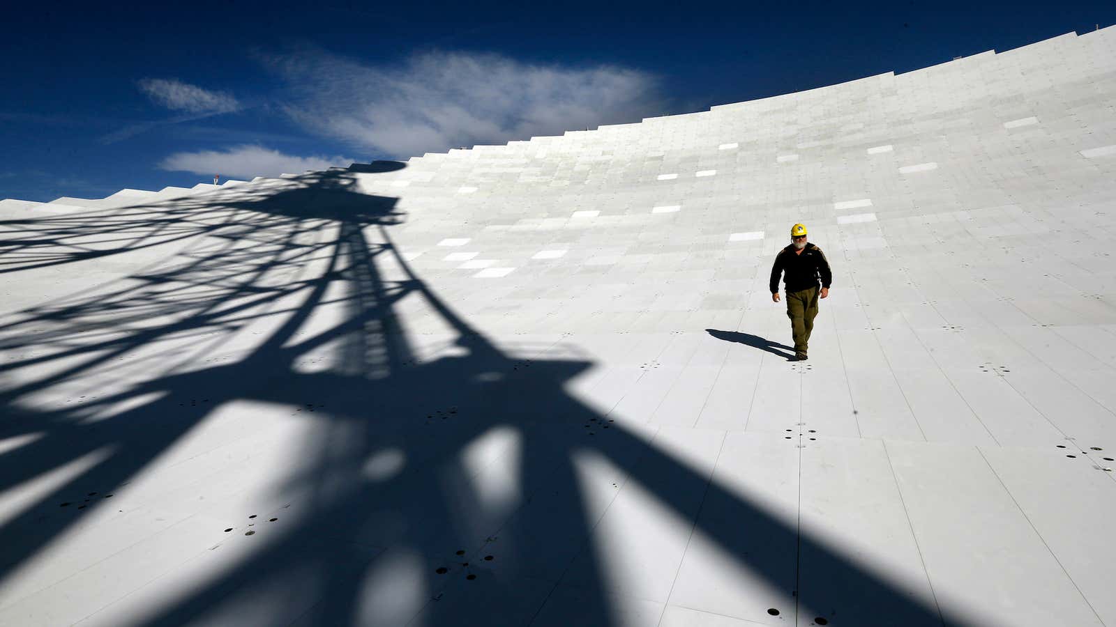 The Green Bank telescope’s dish alone is 2.3 acres (0.9 ha).