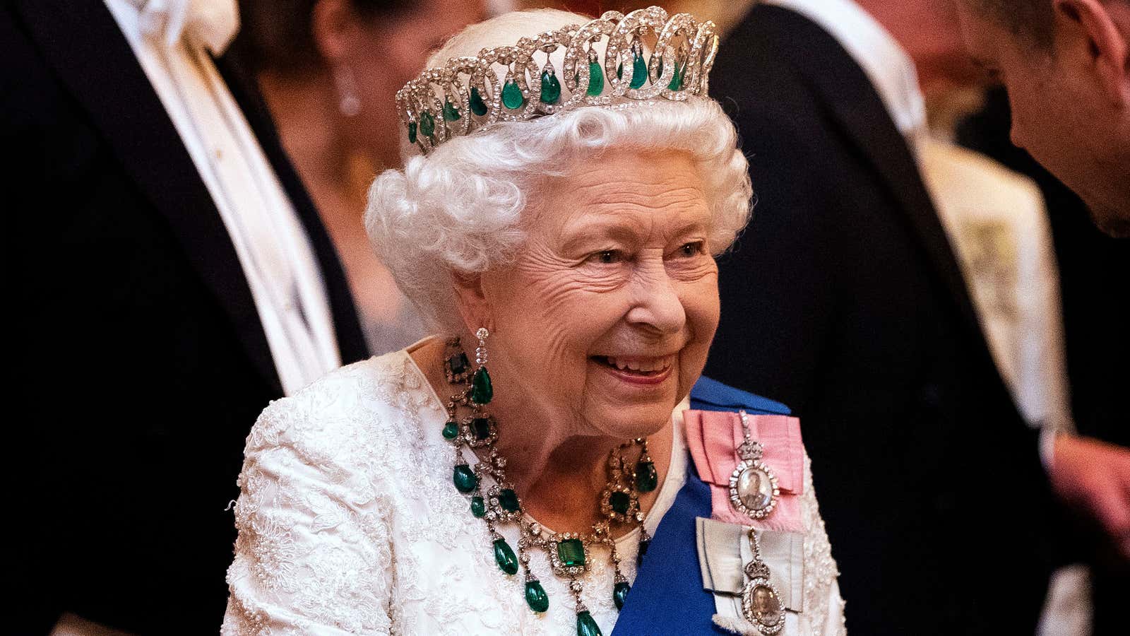 Queen Elizabeth II at a Buckingham Palace receiption in December 2019