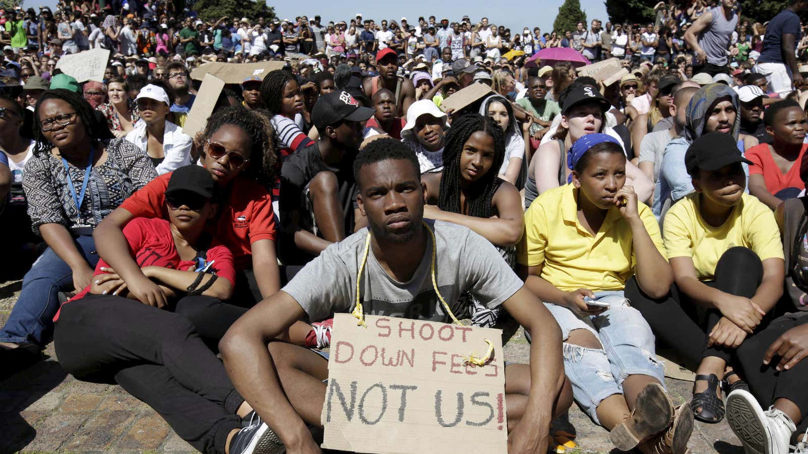 South African university students are not sure their academic fees are worth it.